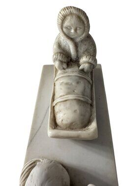 Marblecraft | Accents | Dog Sled Inuit Handcrafted Marblecraft Pearlite ...